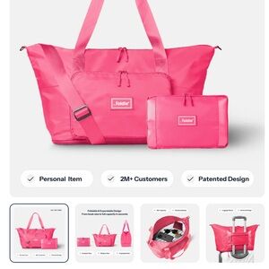 FOLDIE Pink Women's Bag Set NWT